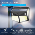 2021 Light Solar Light Solar Outdoor 260led, wireless Sensor Light con 6 lati LED per il percorso del giardino del cantiere e recinzione